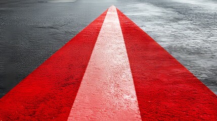 Straight long right vector arrow icon. Red long arrow pointing right. Long arrow vector illustration