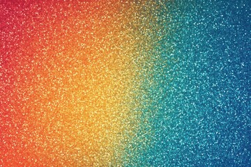 Fototapeta premium Grainy teal, orange, blue, and yellow gradient background with noise texture for banner and poster design