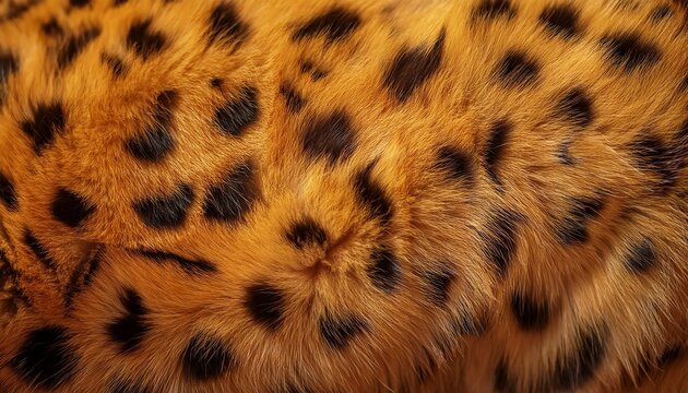 Close-up of cheetah fur background. Golden orange cheetah fur wallpaper