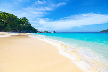 Landscape turquoise lagoon beach Similand Island, Phang nga, Thailand