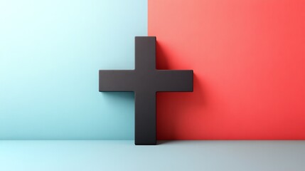 Fototapeta premium Plus Icon vector illustration. Add plus sign and symbol