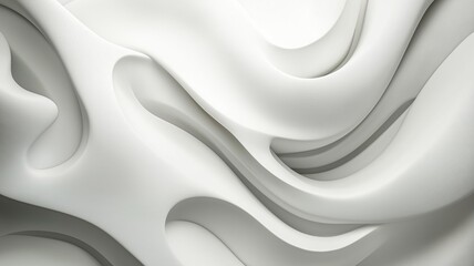 Captivating Curves of Abstract White Design