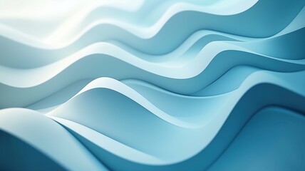 Flowing Waves of Tranquil Blue Create Serenity