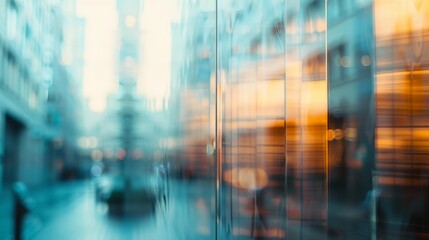 Abstract Blurred Photograph of City Building Glass Wall