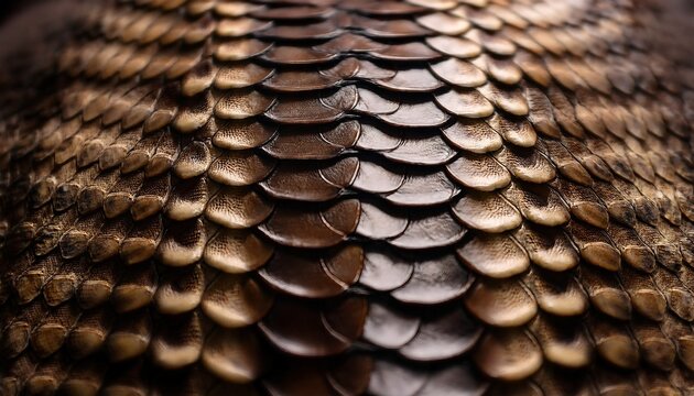 Realistic python skin surface with a complex, geometric pattern of scales background. Snake skin close-up wallpaper