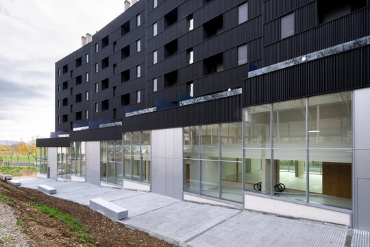 Modern building displaying sustainable architecture and design - Powered by Adobe