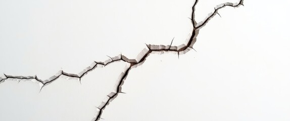 Long extensive fissure on the compromised wall serving as texture or background.