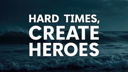 Fototapeta premium Motivational sayings about conquering challenges, ideal for posters, merchandise, and digital art. Encourage resilience, bravery, and determination to overcome obstacles and attain success.