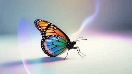 Obraz premium Monarch butterfly on a white background, isolated.