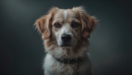 Charming pet portrait in isolation