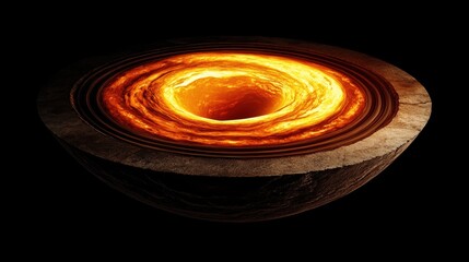 A cross-section reveals Earth core, a swirling maelstrom of molten iron and nickel, a testament to the planet immense inner power.