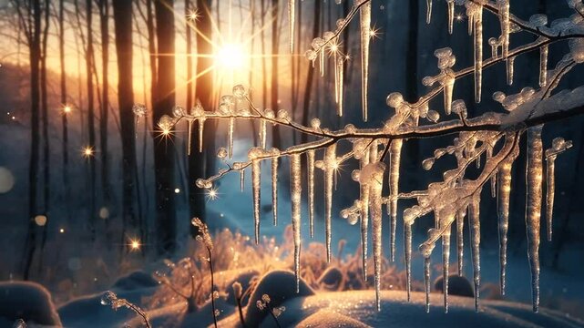 H&auml;ngende Lichter in einem magischen Zauberwald