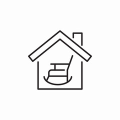 geriatric housing icon sign vector