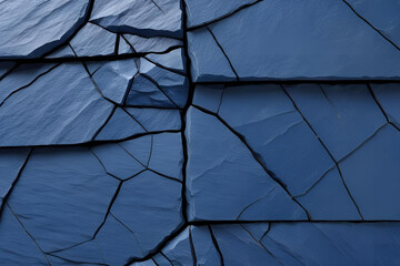 Shattered Slate: The image captures a close-up of a slate tile roof. The tiles are fractured, revealing the underlying structure. The effect is one of damage or decay. 