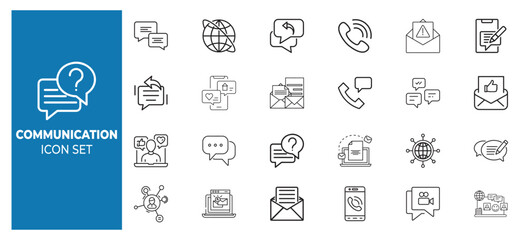 Communication related icon set