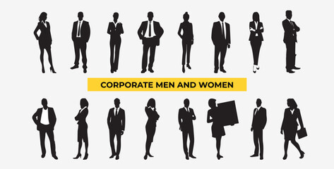 Casual business people, corporate men and women