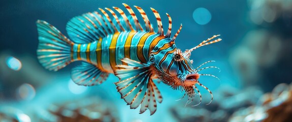 Luna Lionfish in motion, also referred to as Lionfish