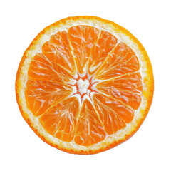 Slice of orange mandarin showcases vibrant color and texture against a clean Transparent background, slice orange mandarin isolated on PNG background