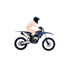 Fototapeta premium Motorcycle rider in action. Off-road bike and protective gear for extreme sports. Excitement and adventure. #Motorcycle #OffRoad #Action