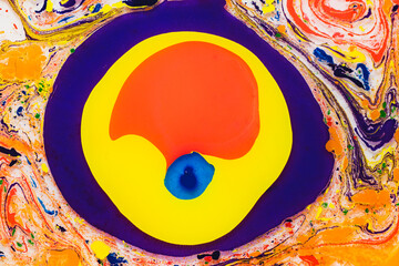 Colorful abstract art with vibrant concentric circles