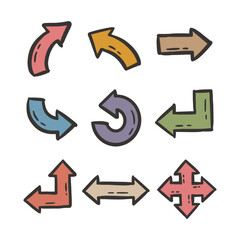 doodle illustration arrow ornament