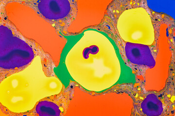 Vibrant abstract color mixture in fluid art style