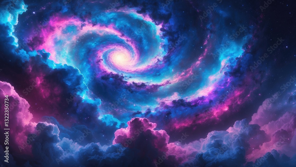 Wall mural milky way created with generative ai tools