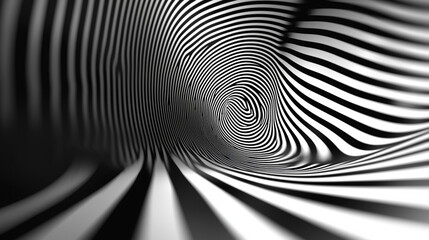 Naklejka premium Abstract black and white swirling striped design pattern texture background art wave curve lines