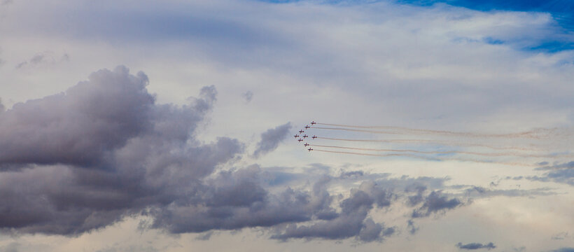 Aerobatic Team Performing at Torrejon Air Base, Spain