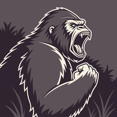 Fototapeta premium Gorilla vector