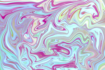 Abstract artistic design with swirling pastel colors and vibrant marbled texture