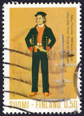 National Costumes-1972 series. Male Costume from Voyri (19th Century) is depicted on a vintage...