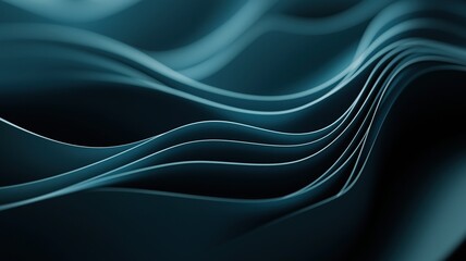 Curved Lines of Shimmering Depth in Blue Tones