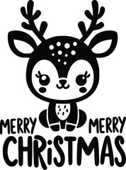 Merry Christmas Deer – Festive Holiday SVG Design