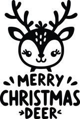 Merry Christmas Deer – Festive Holiday SVG Design