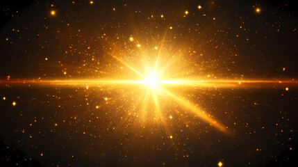 Sunlight glow effects on a transparent background. Vivid Glare. Illustration