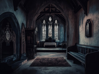 Obraz premium gothic church interior