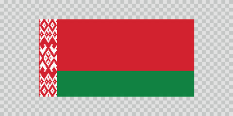 Flag of Belarus. Belarusian national symbol in official colors. Template icon. Abstract vector background.