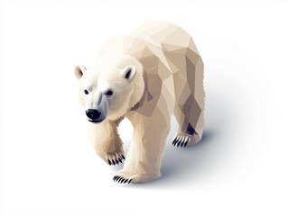 Ours polaire sur fond blanc
