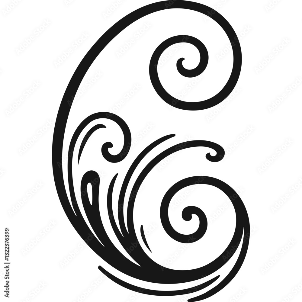 Poster swirl design abstract design graphic resource with swirl pattern and swirl shape in swirl art style 