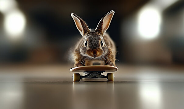 hase, tier, hase, isoliert, s&auml;ugetier, haustier, osterhase, schnell, Speed, Skateboard, witzig, Funny, llustration, StudioAufnahme, freigestellt, Copyspace, dunkler, Hintergrund, Ostern, osterhase, fl