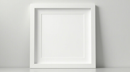 Blank Frame for Custom Design or Message "A blank white frame, perfect for showcasing personalized messages, artwork, or promotional content."
