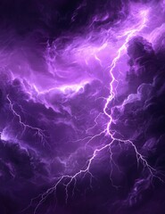 Powerful Thunder and Lightning Illustration for Dramatic Visuals in Design Projects