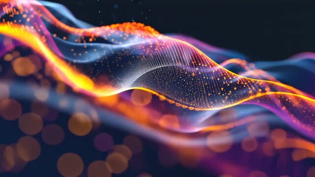 Abstrakte DNA-Visualisierung in leuchtendem Stil