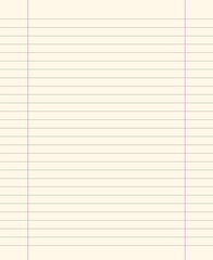 Grid paper. Abstract striped background with color horizontal lines. Geometric pattern for school, wallpaper, textures, notebook. Lined paper blank isolated on transparent background.