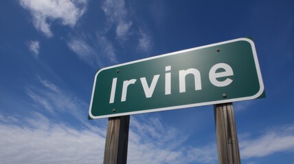 Obraz premium Irvine Green Road Sign – California – USA