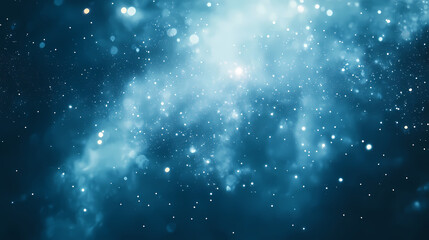 Fototapeta premium Starry night sky with soft light beams and glittering stars, stars, ethereal. Glittering Sky. Illustration