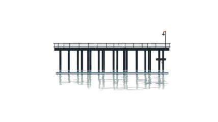 A serene pier extending over calm waters with a reflection ideal for nature and tranquility th
