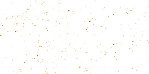 Abstract doted and confetti golden glitter and zigzag ribbon particles splatter on transparent background. Luxury golden glitter confetti that floats down falling bokeh celebration background.
