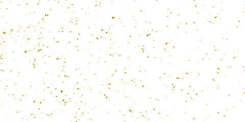 Abstract doted and confetti golden glitter and zigzag ribbon particles splatter on transparent background. Luxury golden glitter confetti that floats down falling bokeh celebration background.